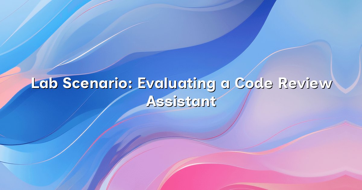 Lab Scenario: Evaluating a Code Review Assistant