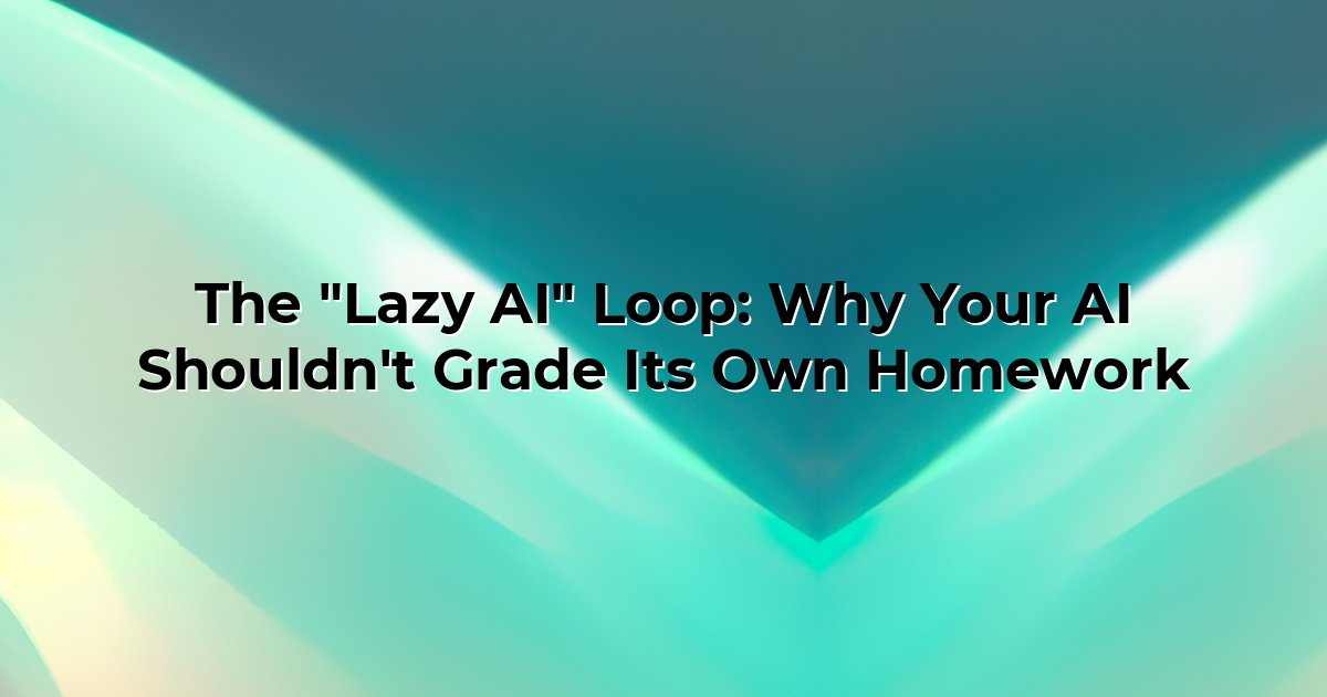 The Lazy AI Loop Why Your AI Shouldnt Grade Its Own Homework