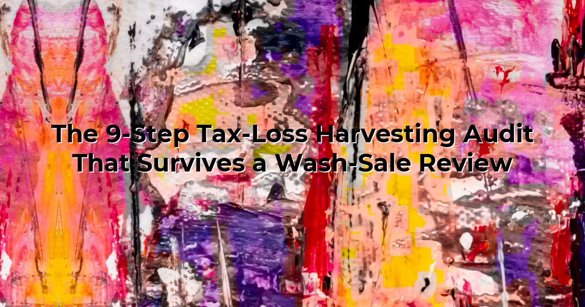 The 9-Step Tax-Loss Harvesting Audit That Survives a Wash-Sale Review cover