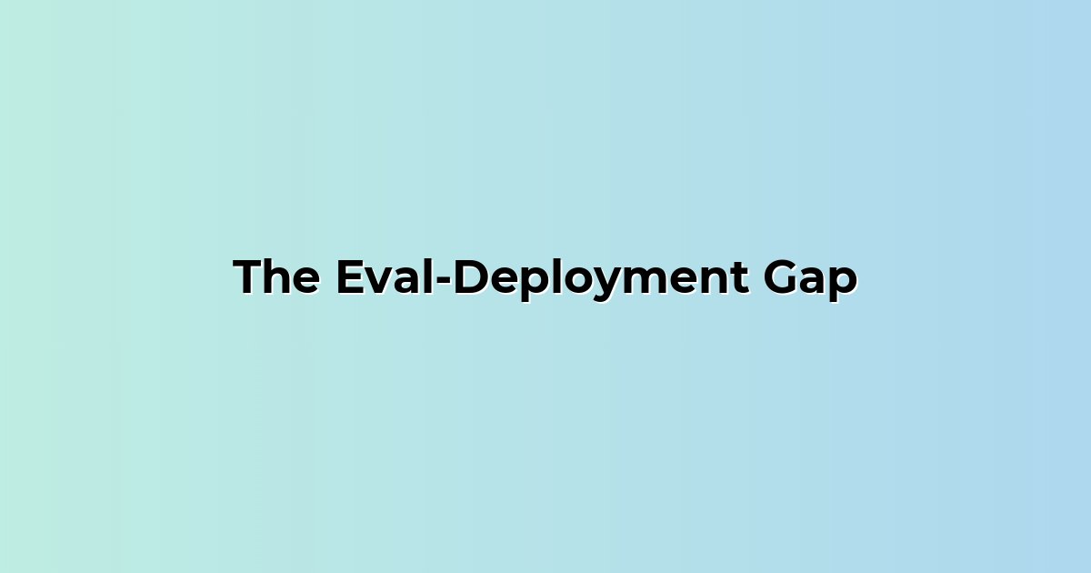 The Eval-Deployment Gap