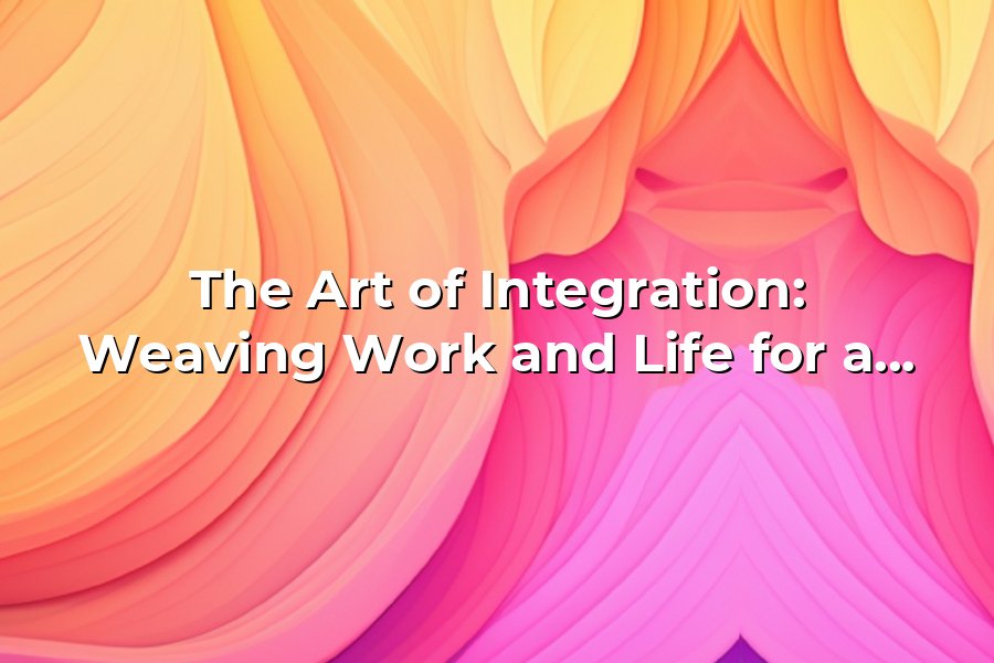 The Art of Integration: Weaving Work and Life for a Healthy Balance